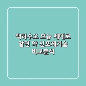 백하수오 효능 제대로 알면 약! 신포제기술 비교분석