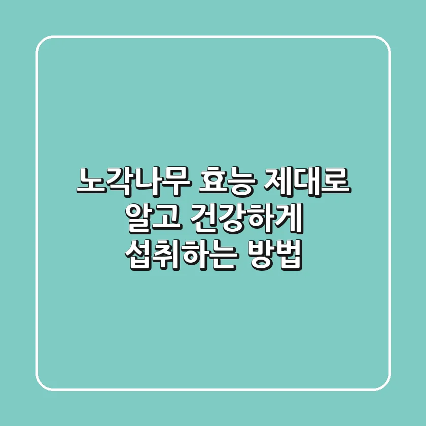 노각나무 효능 제대로 알고 건강하게 섭취하는 방법