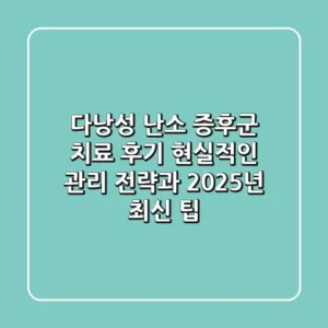 다낭성 난소 증후군 치료 후기: 현실적인 관리 전략과 2025년 최신 팁
