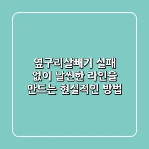 옆구리살빼기: 실패 없이 날씬한 라인을 만드는 현실적인 방법