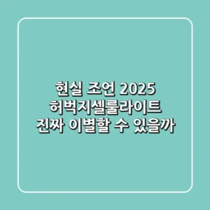 현실 조언: 2025 허벅지셀룰라이트, 진짜 이별할 수 있을까?