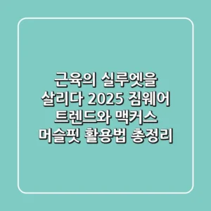 "근육의 실루엣을 살리다", 2025 짐웨어 트렌드와 맥커스 머슬핏 활용법 총정리