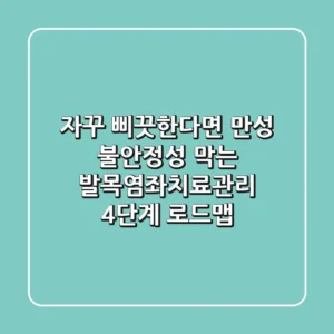 "자꾸 삐끗한다면?", 만성 불안정성 막는 발목염좌치료관리 4단계 로드맵
