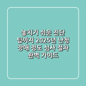 "놓치기 쉬운 진단 팁까지", 2025년 난청 장애 정도 심사 절차 완벽 가이드