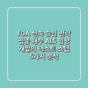 "FDA 신속 승인 전략 집중 해부", ALS 임상 개발의 넥스트 스텝 5가지 분석